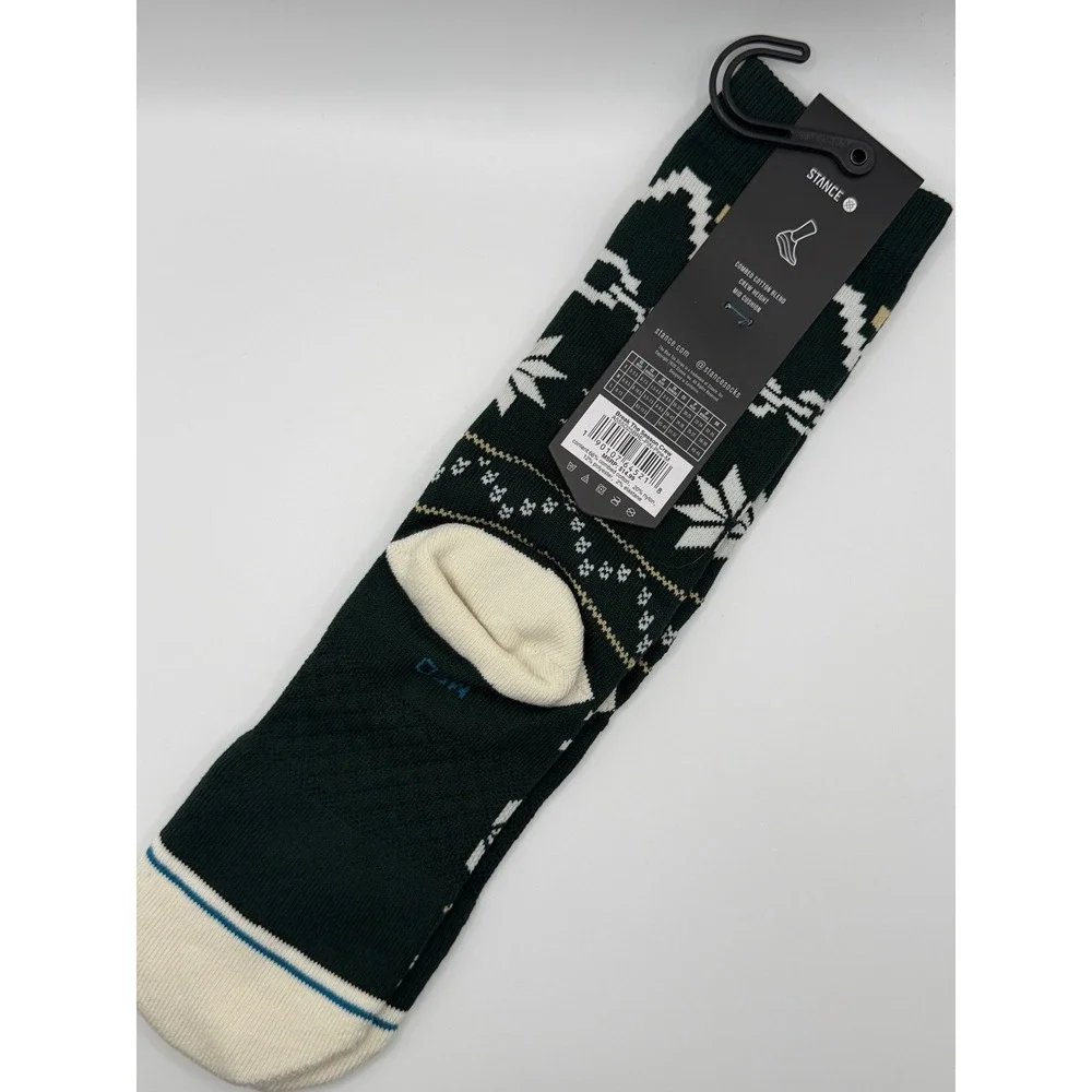 Stance Break The Season Christmas Crew Socks Pine Green A555D25BRE Mens Medium